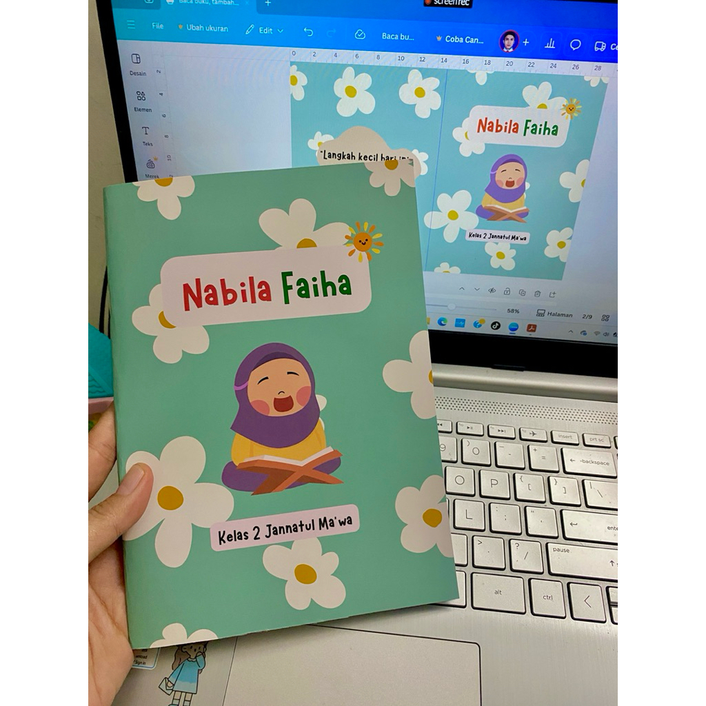 

BUKU TULIS ANAK UK A4 (custom nama anak) isi 32halaman