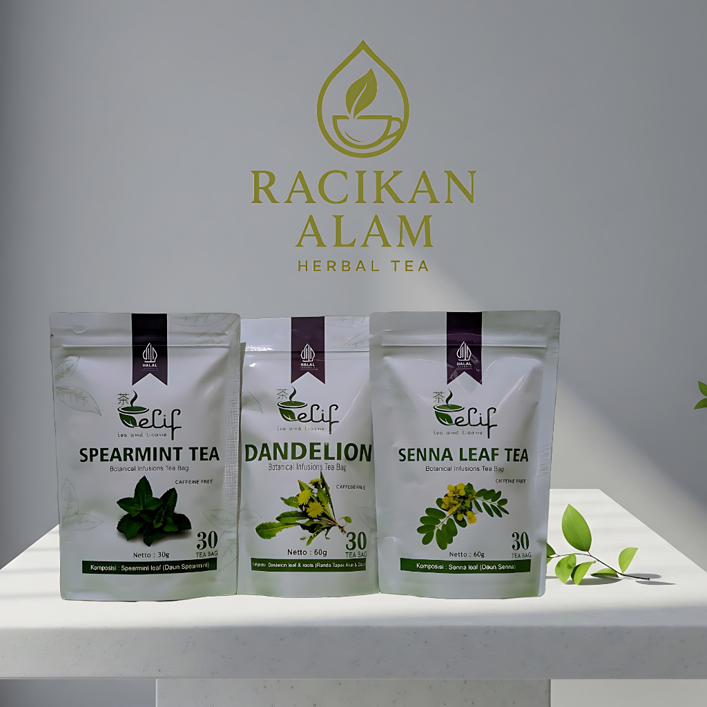 

Teh Herbal Seduh Botanikal Teh Rempah Tradisional – Spearmint Tea / Dandelion Tea / Senna Leaf Tea (30 Tea Bag / 60g)