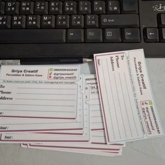 

label pengiriman isi 50