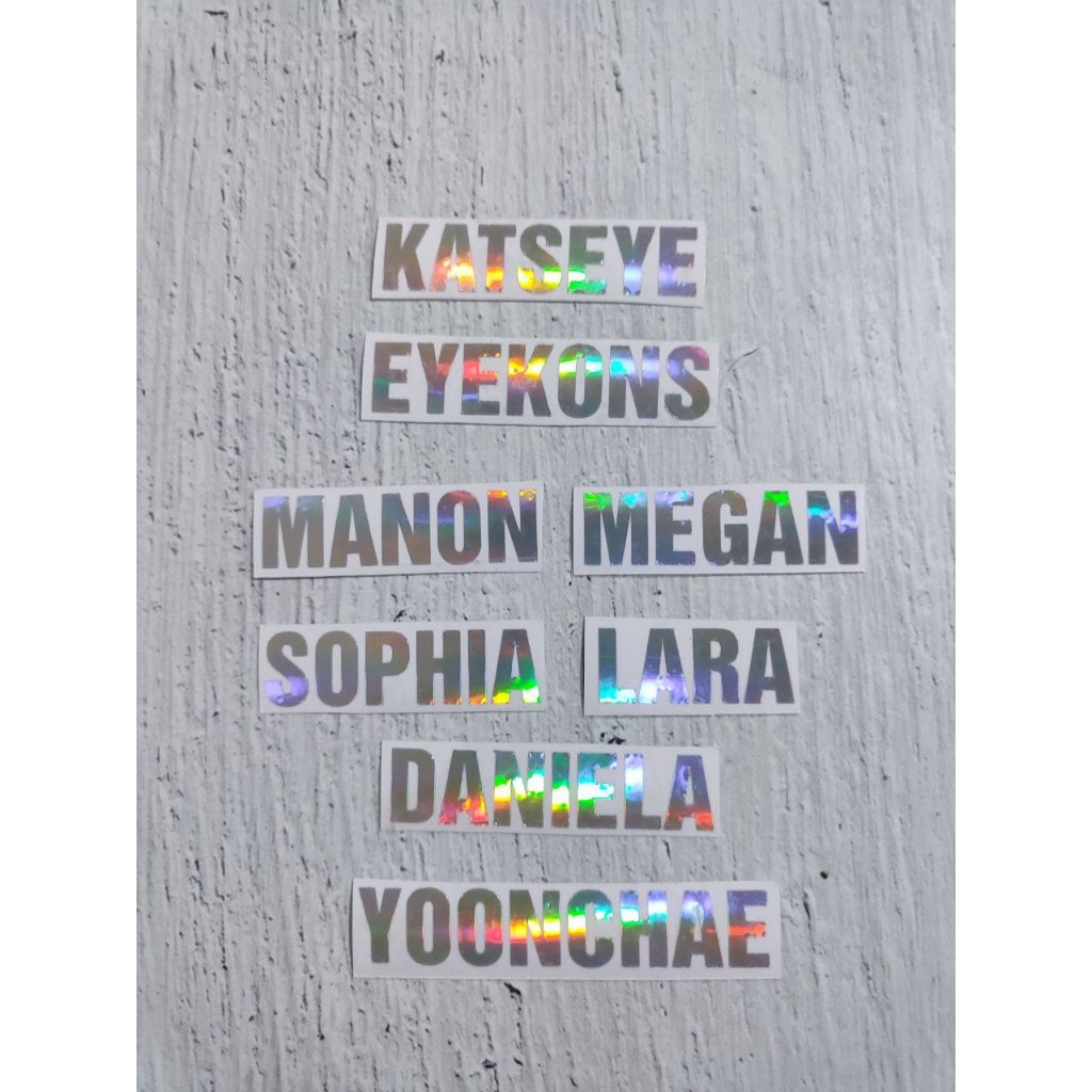 

KATSEYE - Sticker Hologram Nama Member