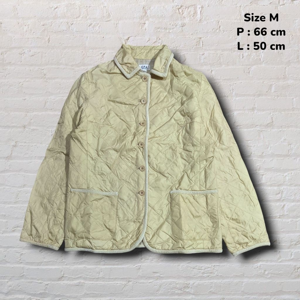 Size M Quilted Jacket Cream Woman C.P.A    Second Preloved #K99