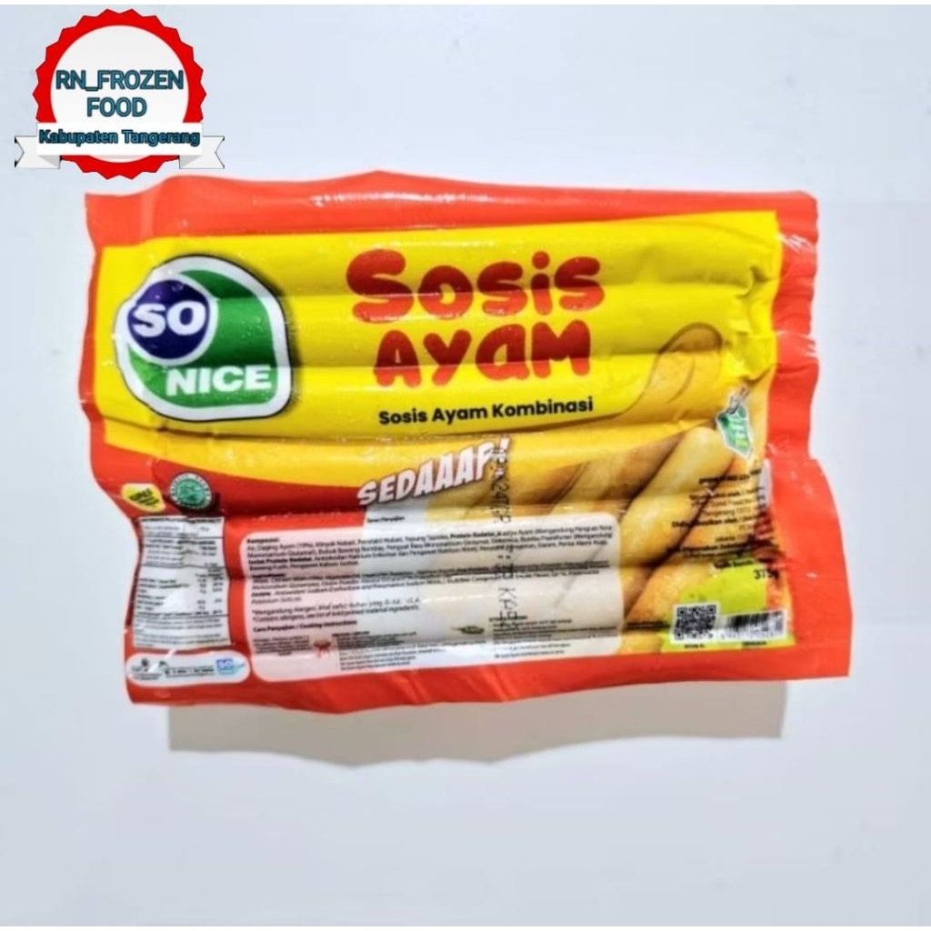 

SO NICE SOSIS AYAM KEMASAN 375gr