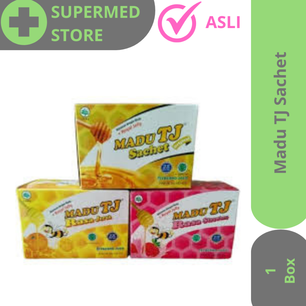 

Madu TJ Rasa Jeruk Strawberry Original 1 Box Isi 12 Sachet