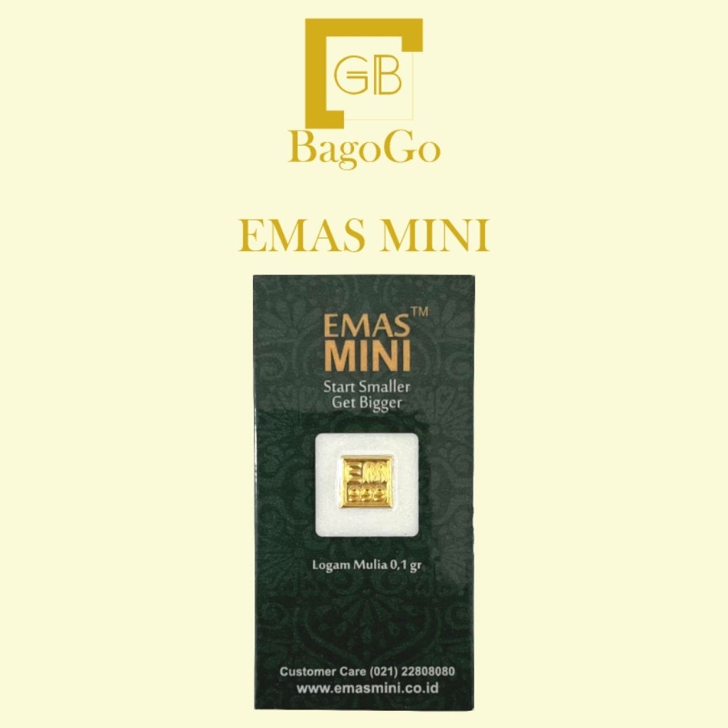 Logam Mulia Emas Mini 0,1Gr / 0,1Gram LM Terbaru Termurah dari Emas Mini