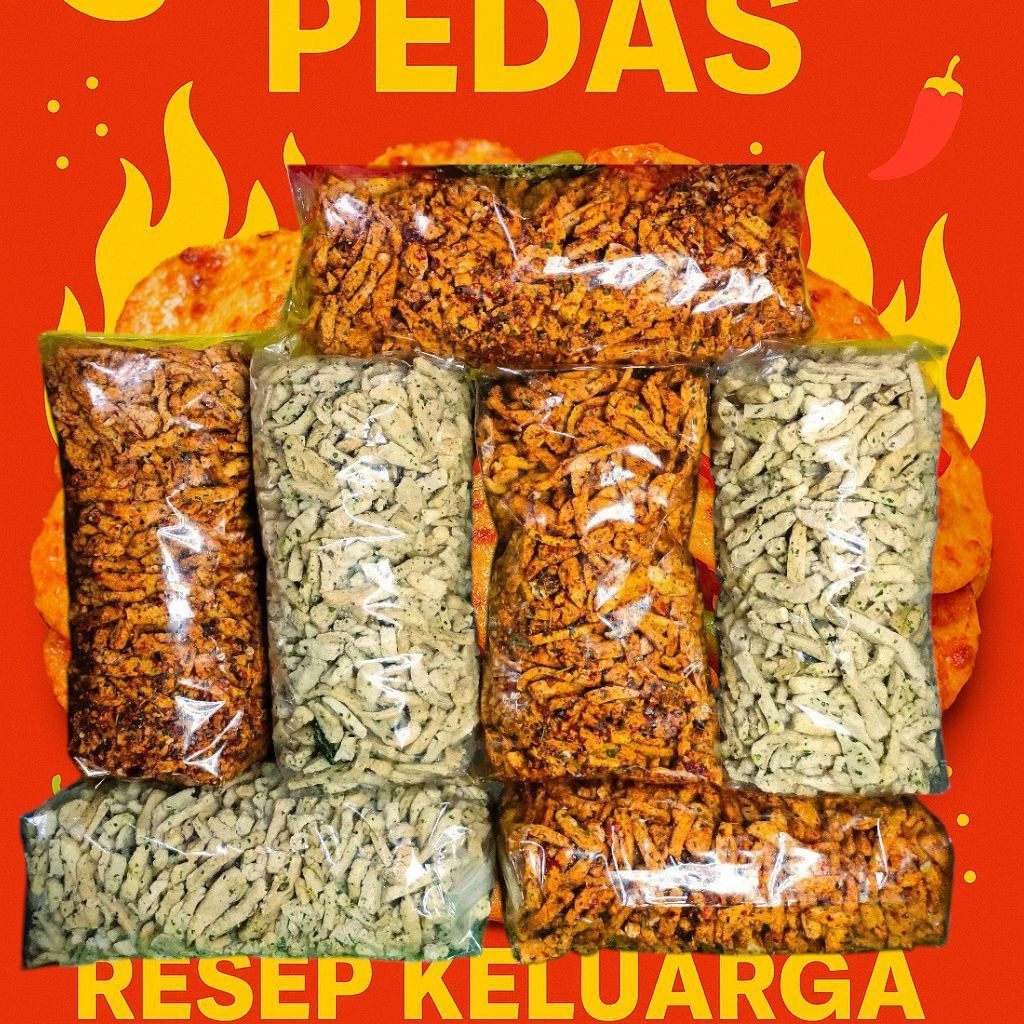 

Basreng Pedas Cemilan Gurih SIRAOS-Basreng Jumbo Kemasan 1 kg Lezat