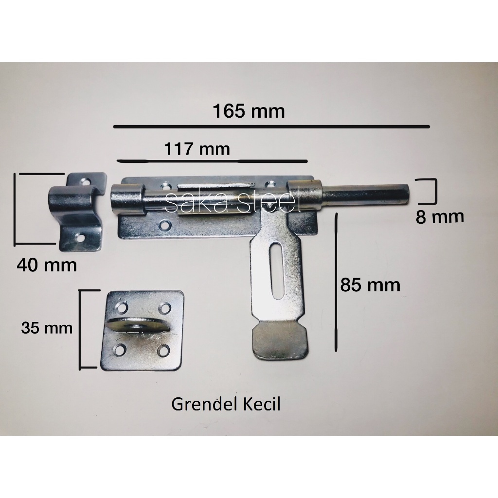 Grendel Samping Kecil | Slot Samping | grendel samping pintu gerbang garasi besi & kayu | aksesoris 
