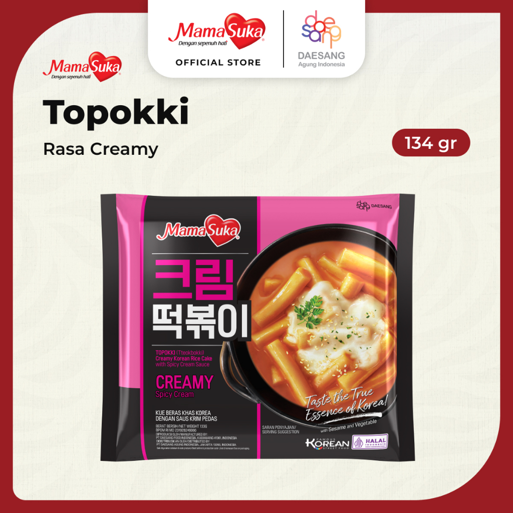 

MamaSuka - Topokki Creamy 134 gr (Sample tidak dijual satuan)