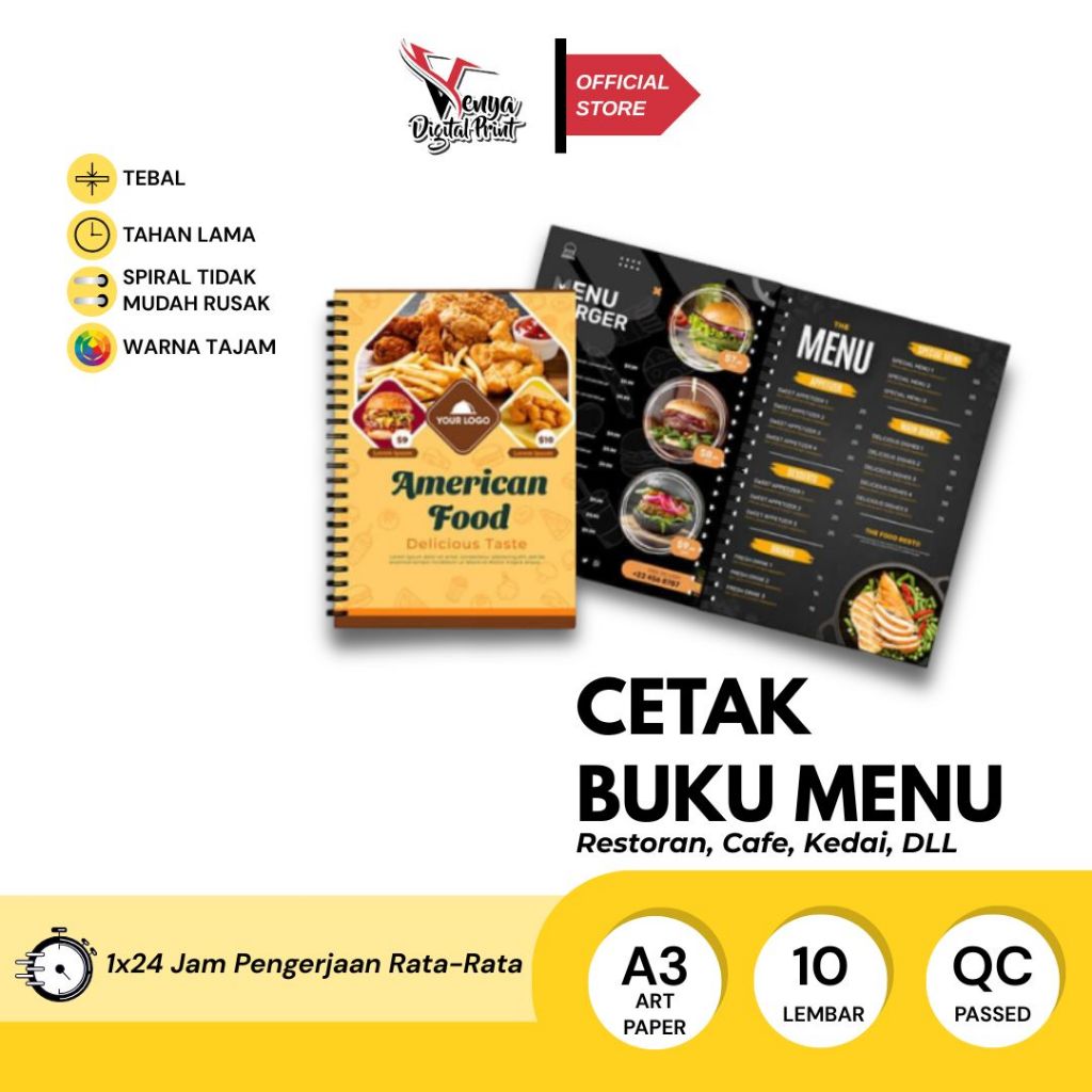 JASA CETAK MENU | Buku Menu | Katalog | Menu Makanan, Menu Minuman, Resto, Cafe