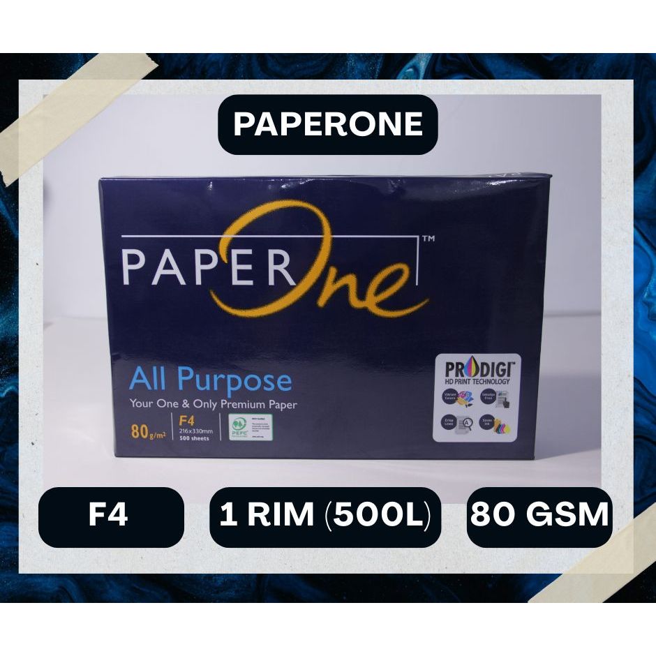 

PaperOne All Purpose Kertas HVS F4 80 gsm (Isi 500 Lembar)