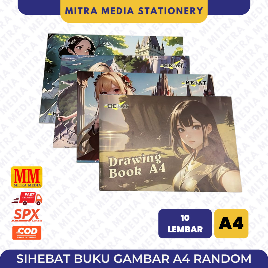 

(PCS) SIHEBAT Buku Gambar A4 Drawing Book 10 LEMBAR KARAKTER ANIME