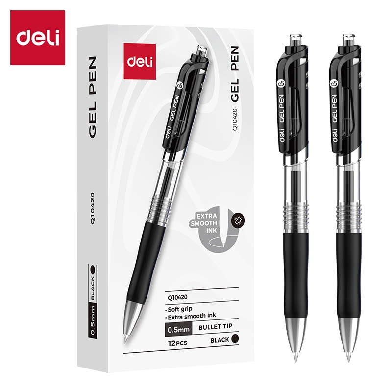 

Pulpen / Bolpen / Ballpoint Gel Pen 0.5mm Hitam DELI - Q10420