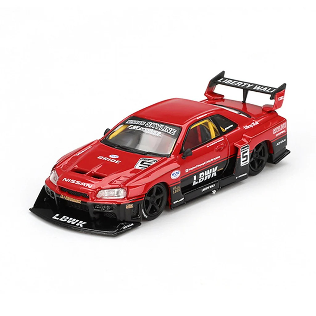 1/64 MINI GT Nissan LB-ER34 Super Silhouette SKYLINE Red/Black / LB Blister Packaging