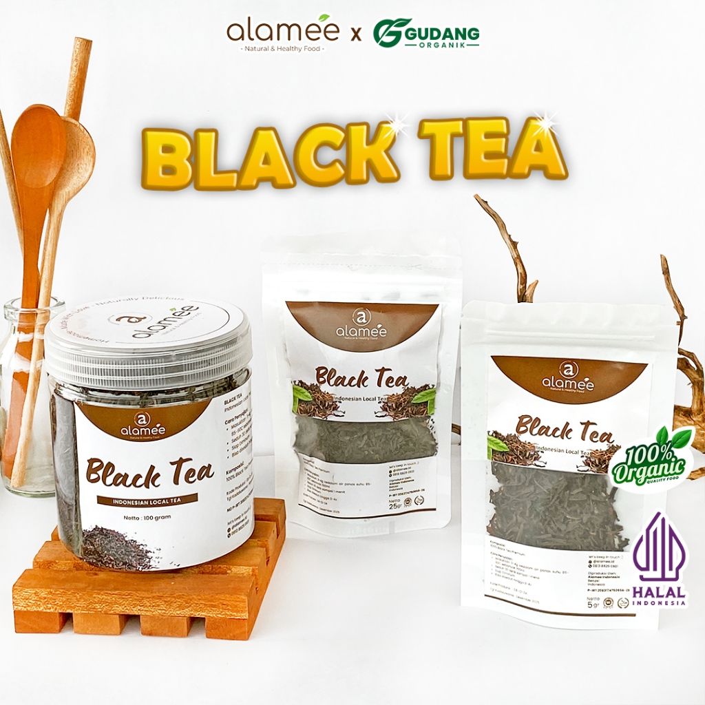 

alamee teh bunga black tea aroma lembut rasa mendalam warna pekat tanpa bahan tambahan alami