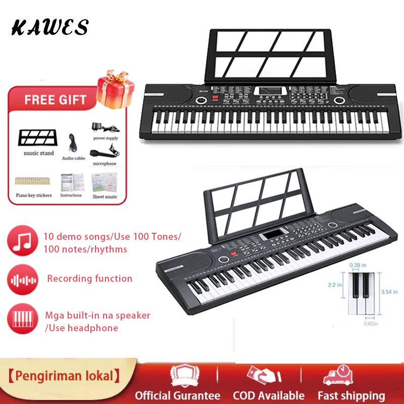 KAWES Papan ketik elektronik Keyboard Electronic Piano Digital Keyboard Piano Portable Piano