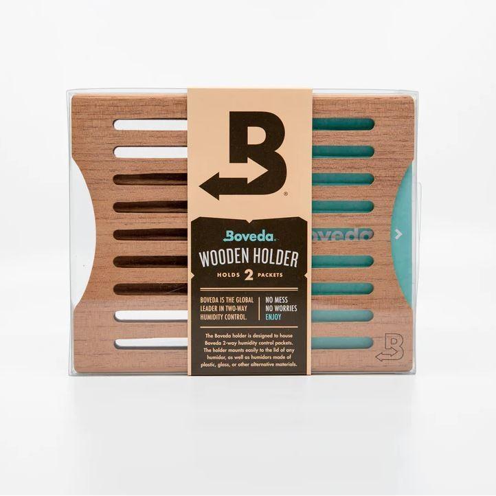 Boveda Wooden Holder - Hold 2 Packs Side by Side - Dudukan Kayu untuk Boveda 60 Gram
