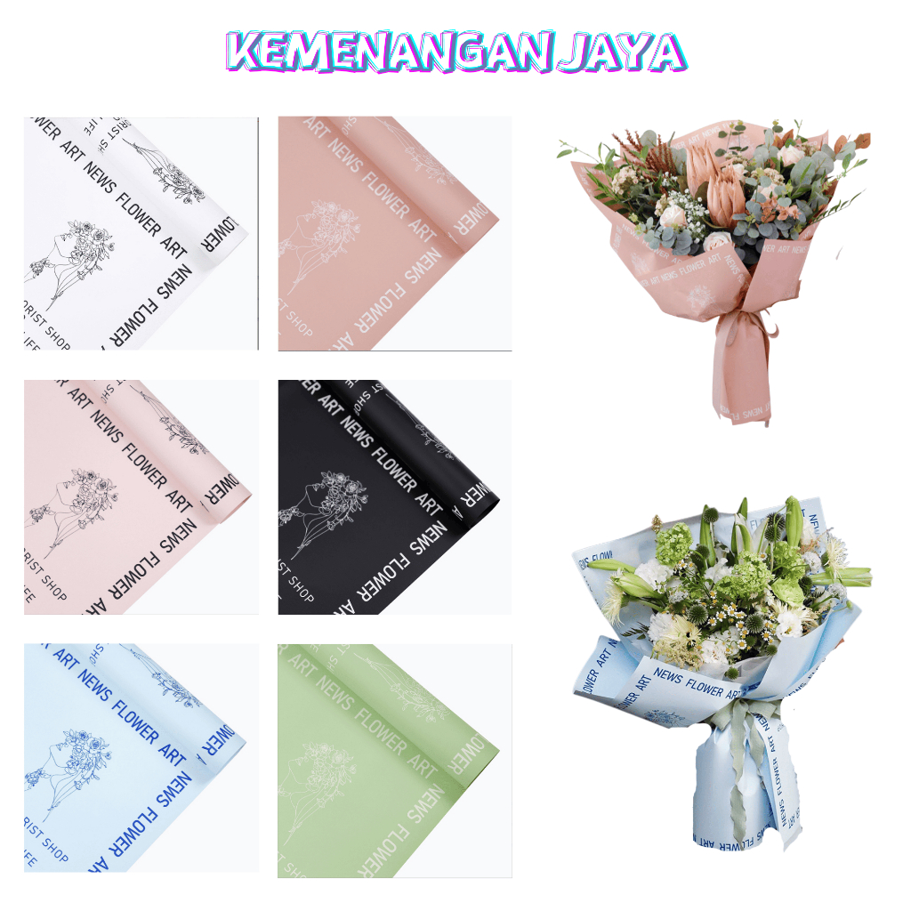 

20 LEMBAR Kertas Buket Bunga Wisuda Anniversary Romantis Gift Cellophane News Flower Wrapping Paper KB112