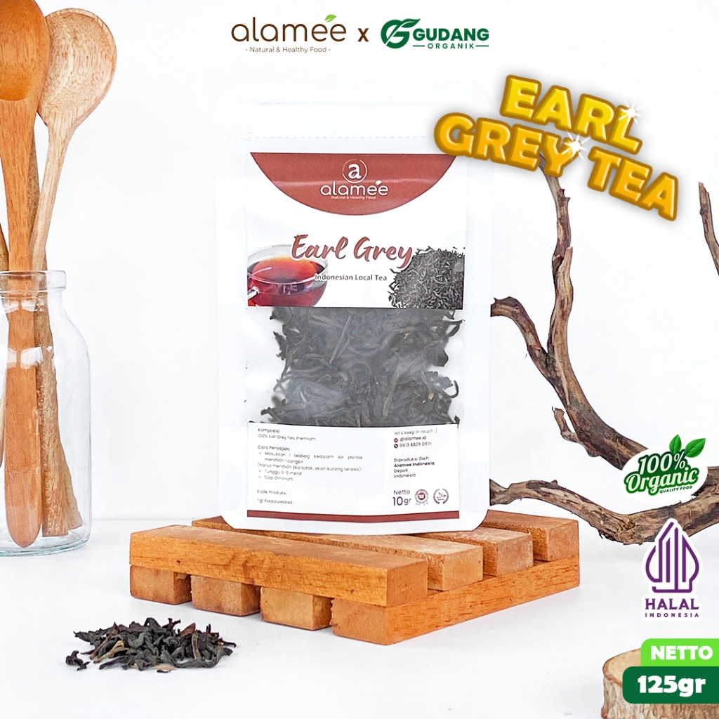 

alamee teh bunga earl gray disajikan hangat dengan rasa unik dan aroma citrus 10 gram herbal alami