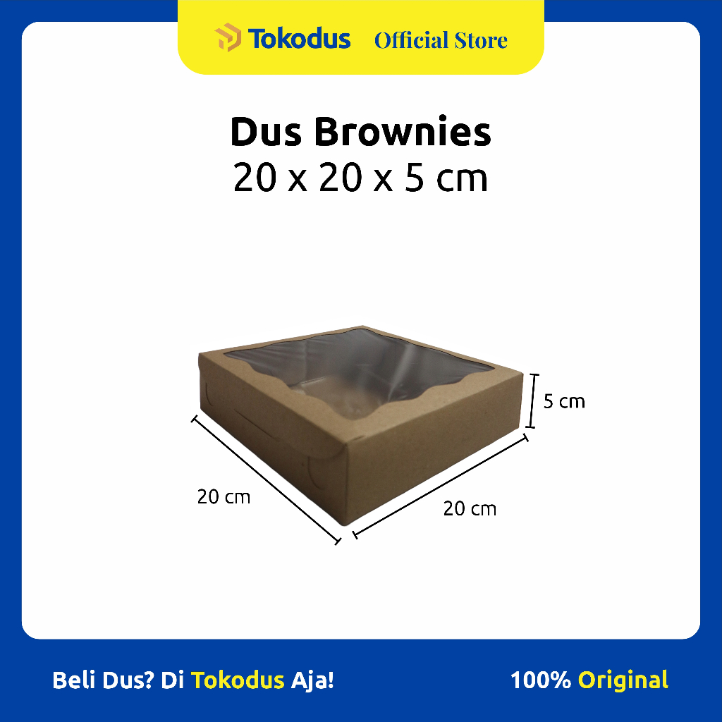 

Dus Brownies | Dus Kue Kraft | Dus Mika uk 20 x 20 x 5 - Tokodus Katapang