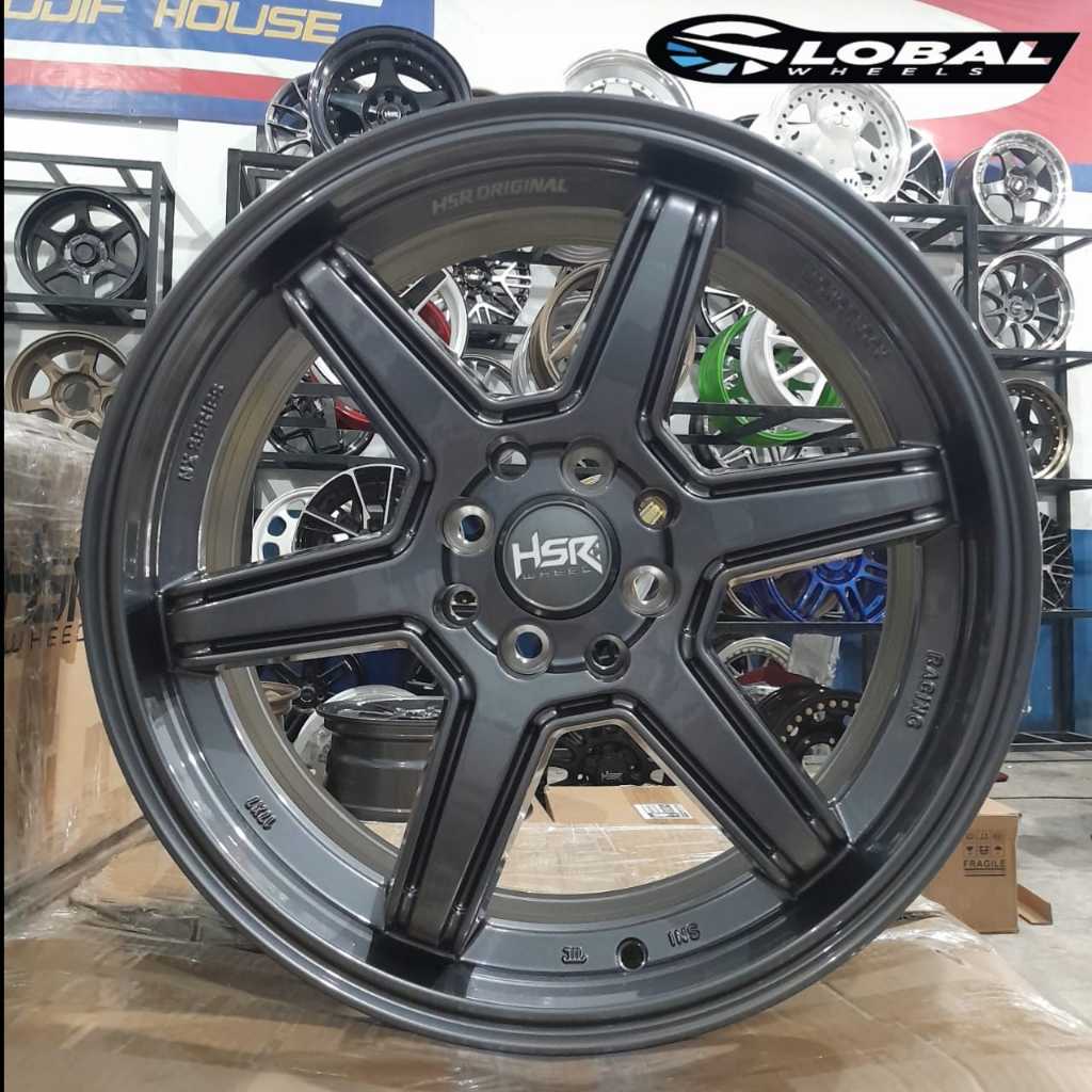 Velg Racing TE37 Original HSR Minas Ring17 Lebar 7 Pcd 8X100/114,3 Glossy Grey Cocok Buat Veloz,Xeni