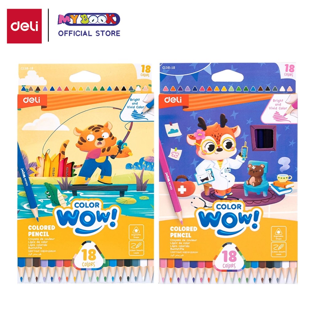 

Deli Wow! Pensil Warna Anak / Colored Pencil Isi 18 Warna Cerah Berkualitas Tinggi EC138-18