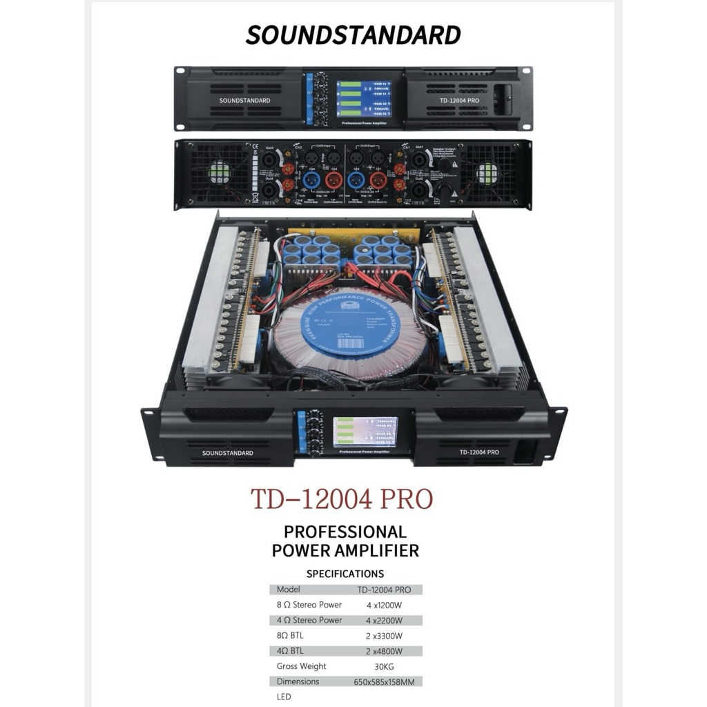 Power Soundstandart TD12004pro with layar DSP TD12004 pro