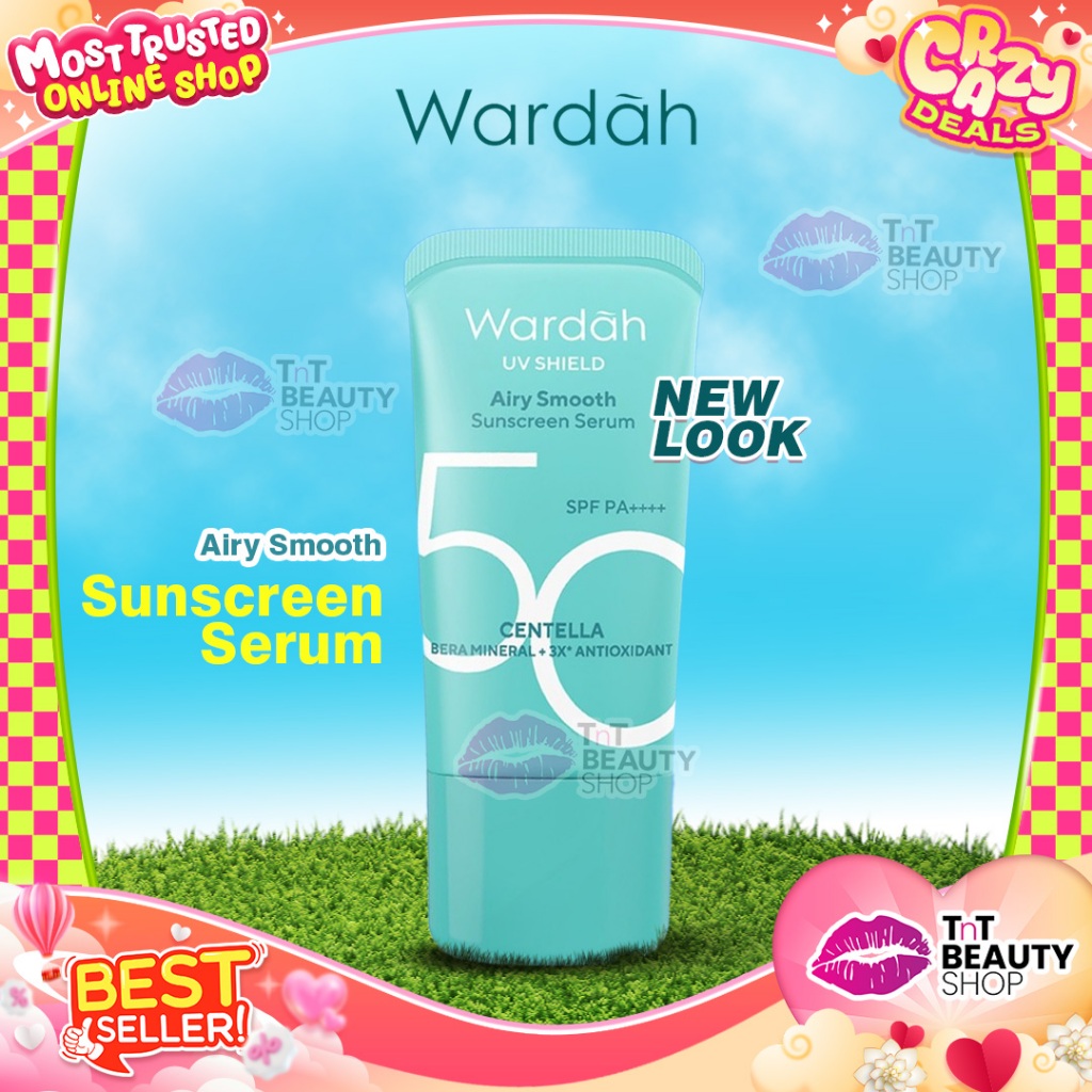 Wardah UV Shield Airy Smooth Sunscreen Serum SPF 50 PA++++ | TnT Beauty Shop