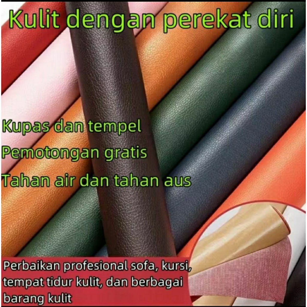 Termurah✅Stiker kulit jok motor mobil 50x138 Stiker kulit sintetis stiker kulit perbaikan sofa stick