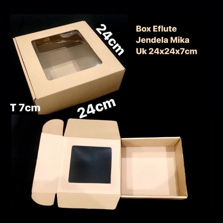 

(10 Pcs)Box Kue Brownies Packaging 24x24x7cm Kotak Hampers Coklat Polos