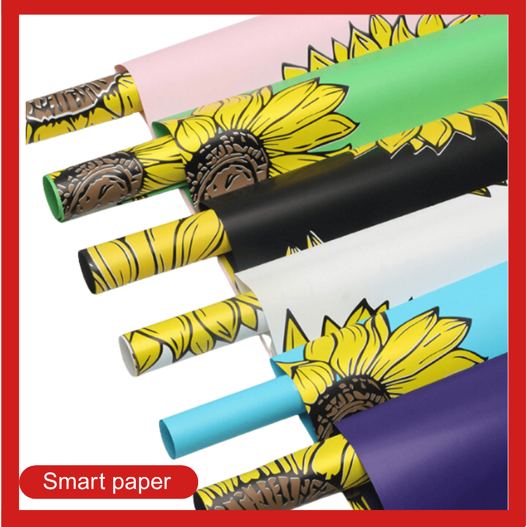 

Isi 20 LEMBAR Kertas Bunga Buket Solid Motif Bunga Matahari Daisy Flower Wrapping Paper Cellophane Waterproof KB064