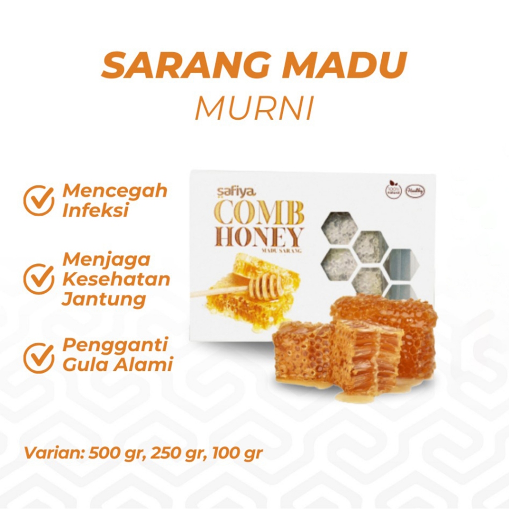 

Madu Sarang Murni Asli Melifera 500 Gram | Madu Sarang Asli | Honey Comb Original