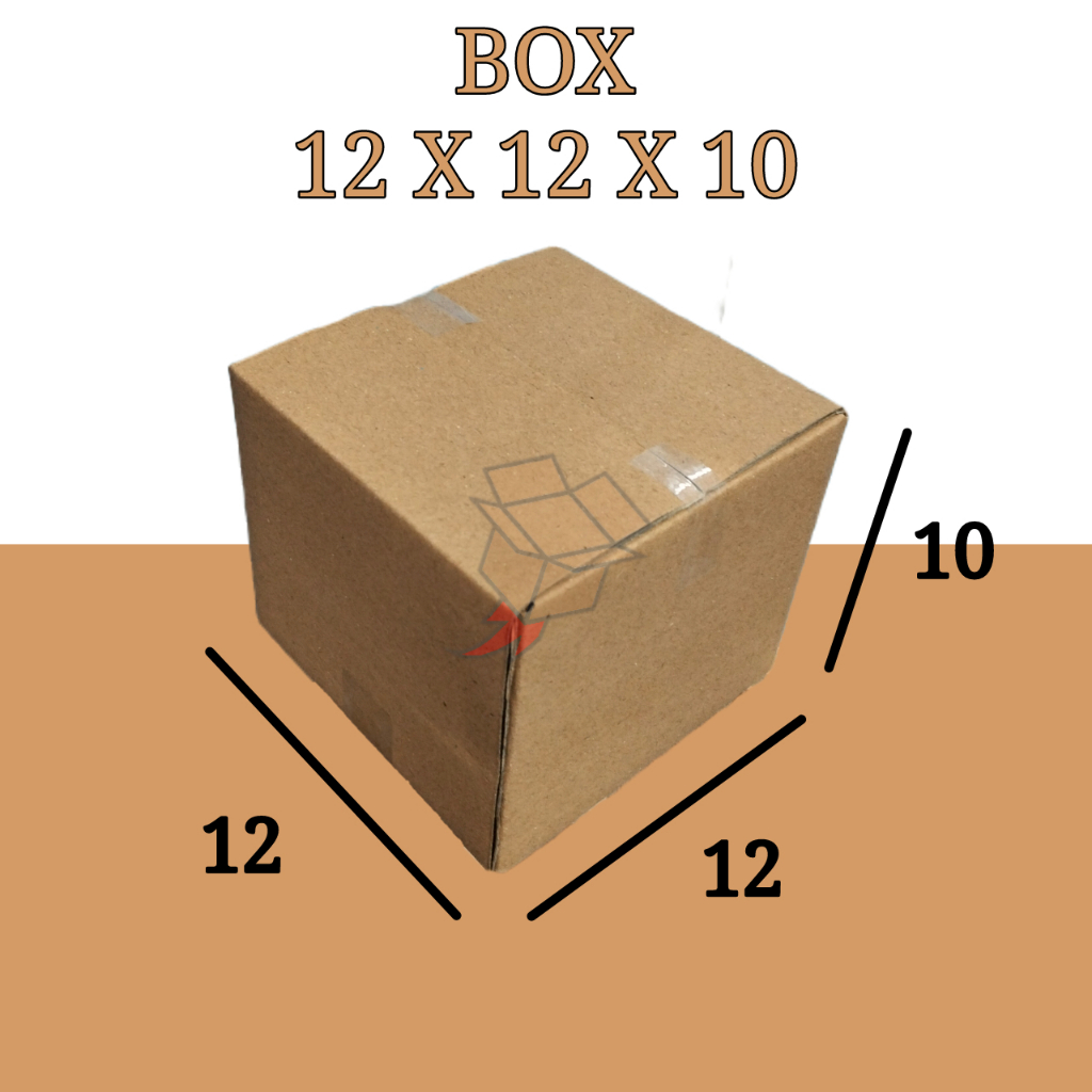 

Kardus Polos Karton Box Coklat DieCut 12 x 12 x 10