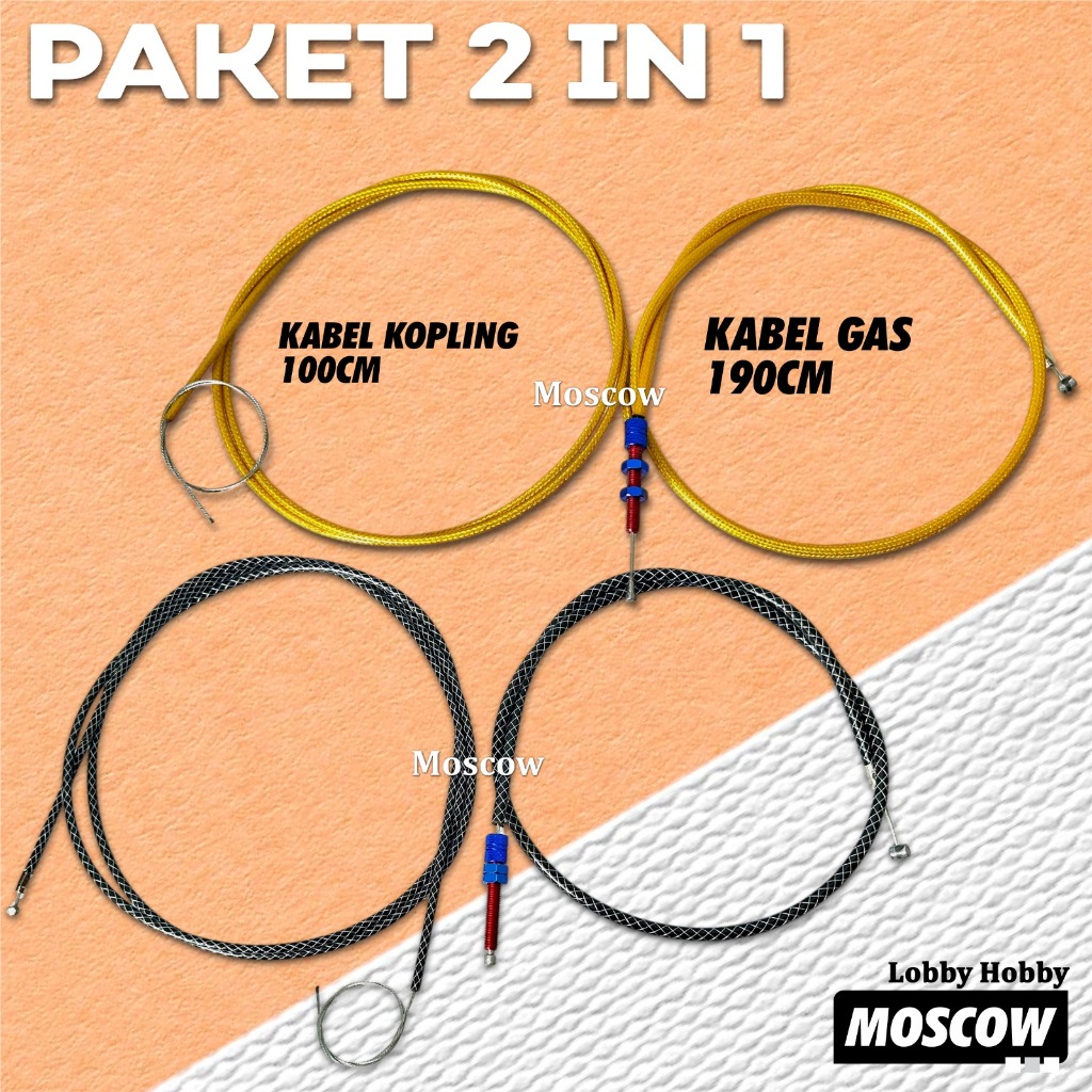 PAKET KAWAT TALI KABEL KOPLING SERAT KARBON PANJANG 110 CM PNP universal VIXION VERZA BYSON NINJA S 