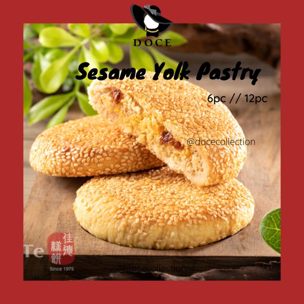 

Chiate Chia Te Taiwan Sesame Egg Yolk Wijen Pastry isi 6 isi 12