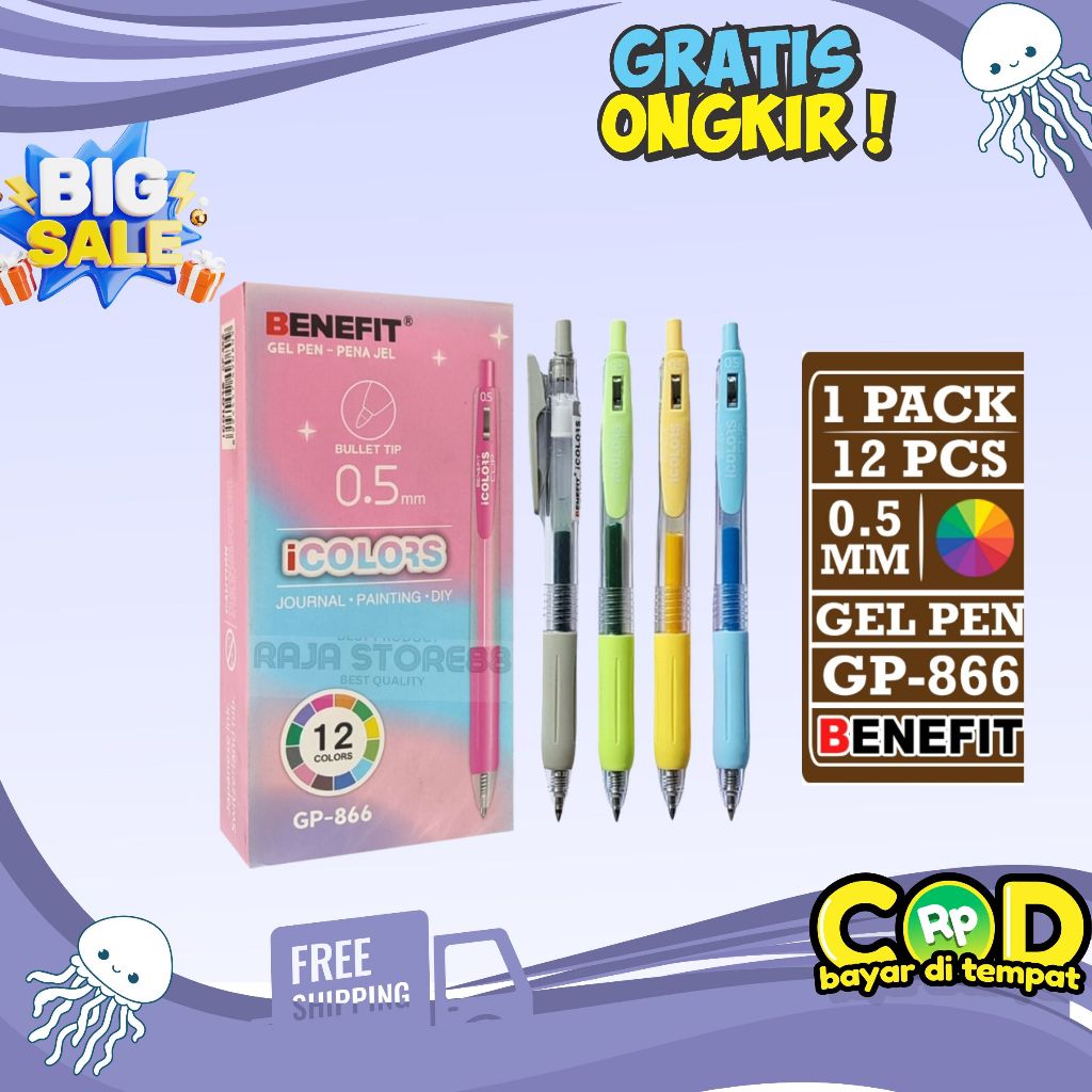 

Pulpen Gel Macaron GP-866(12Pcs) Benefit