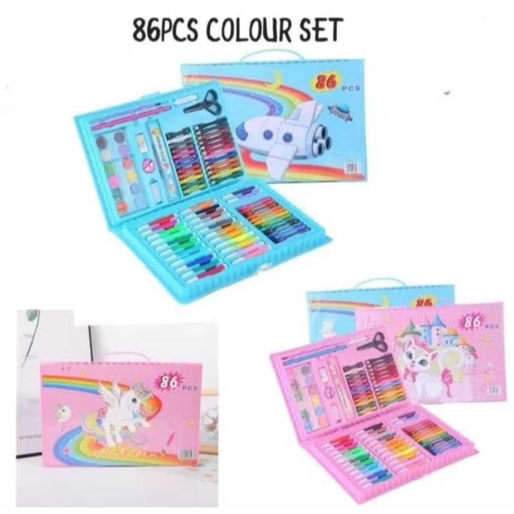 

Crayon Art Set 86Pcs - Pensil Warna Set Crayon Mewarnai Anak Lengkap Full Colour / Alat Menggambar Anak