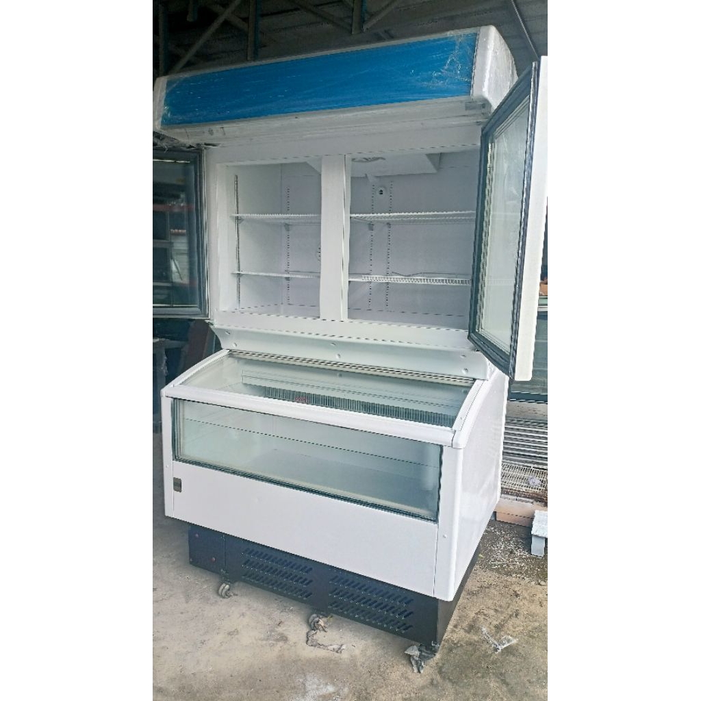 SECOND/BEKAS UPRIGHT COMBI FREEZER GLASS DOOR GEA