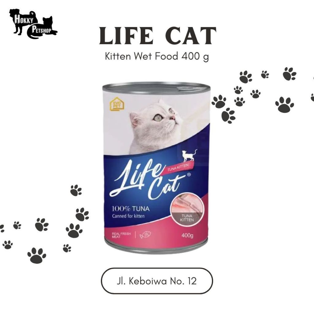 Life Cat Kitten 400 g / Life Cat Kitten Kaleng / Makanan Anak Kucing