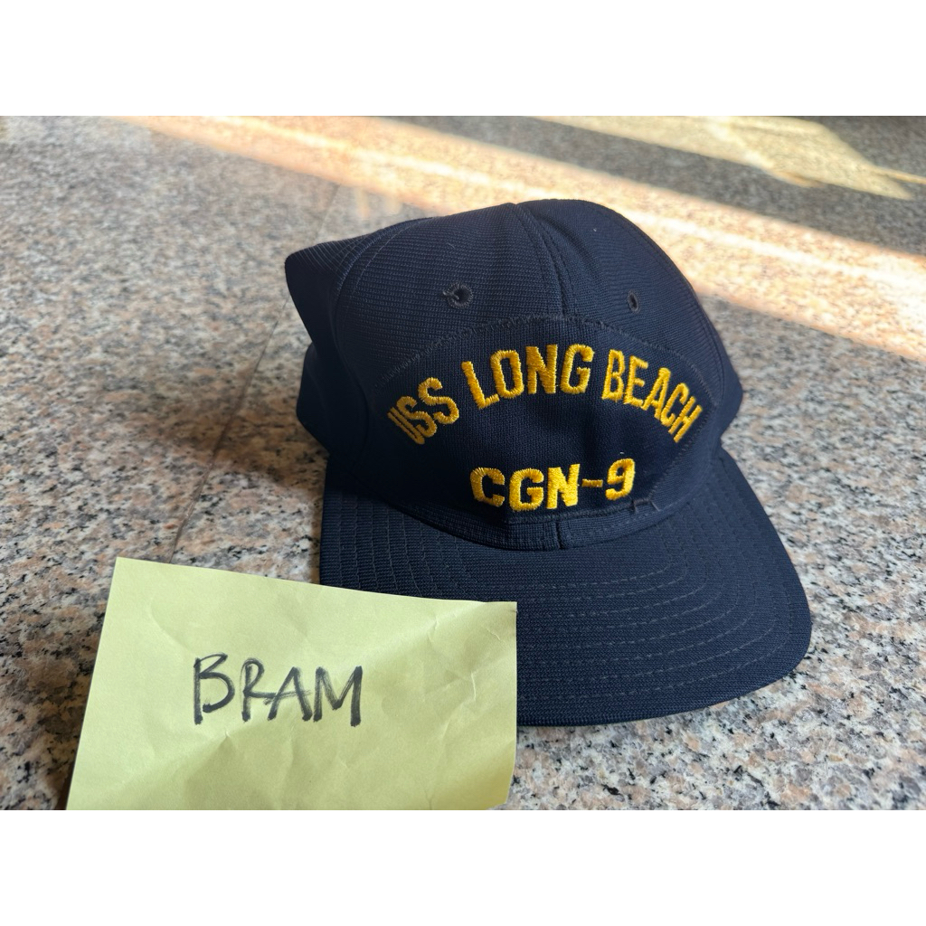 uss long beach navy ball cap topi