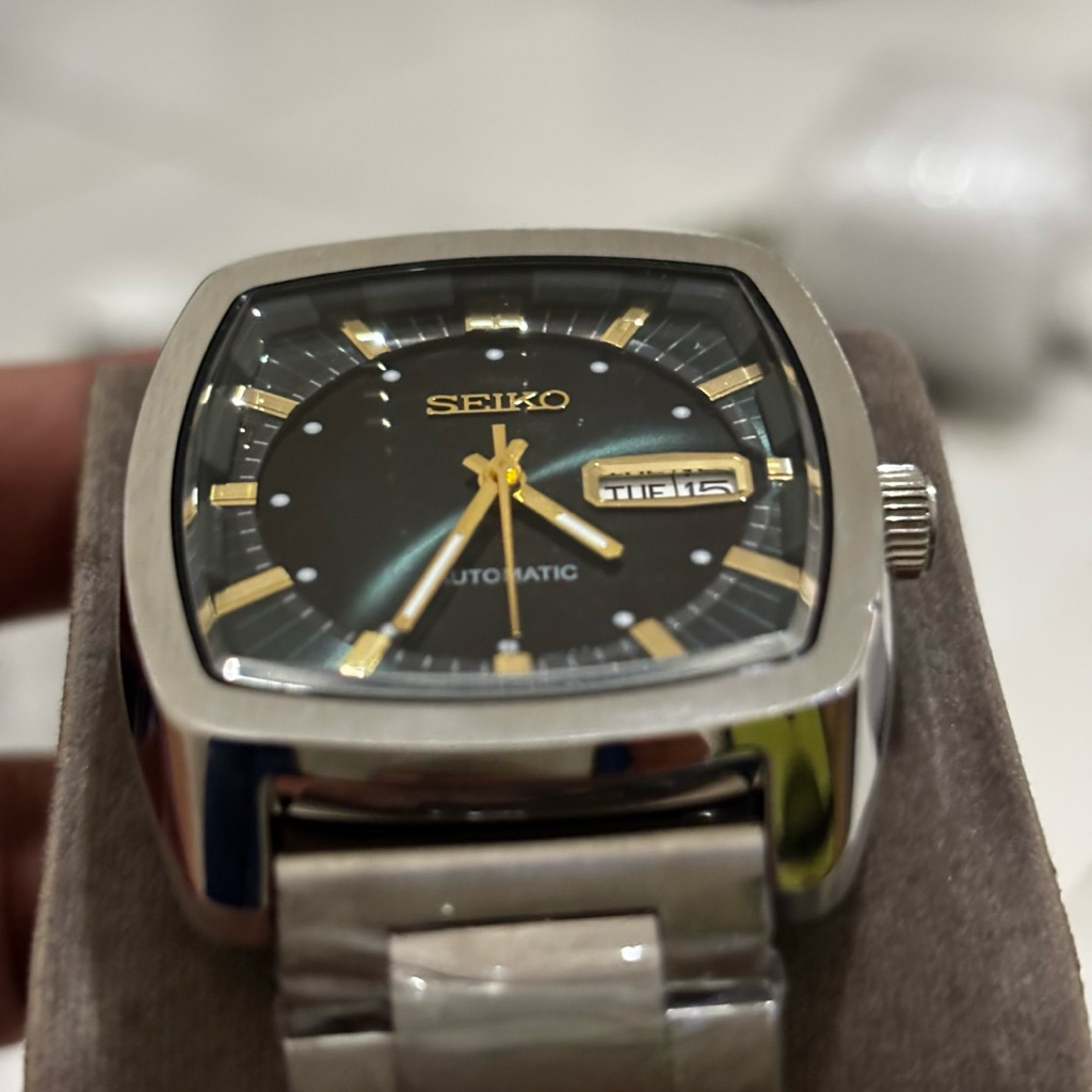 BARU Jam seiko reccraft kotak silver green dial automatic