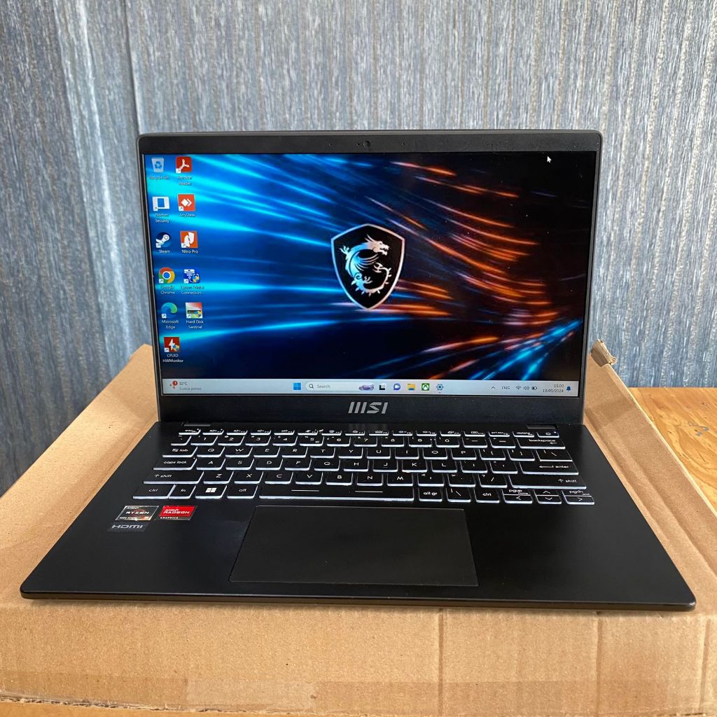 Laptop MSI Modern 14 C5M, Amd Ryzen 5-5625U, Black, BERGARANSI