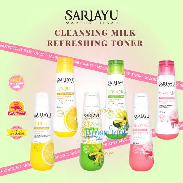 Sariayu Milk Cleanser Toner Moisturizer | Jeruk | Mawar | Kenanga  Pembersih Pelembab Wajah Sari Ayu