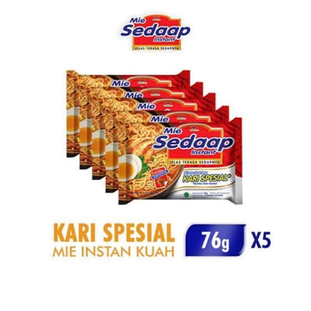 

5 Pcs Mie Sedaap Rasa Kari Spesial 75 gr