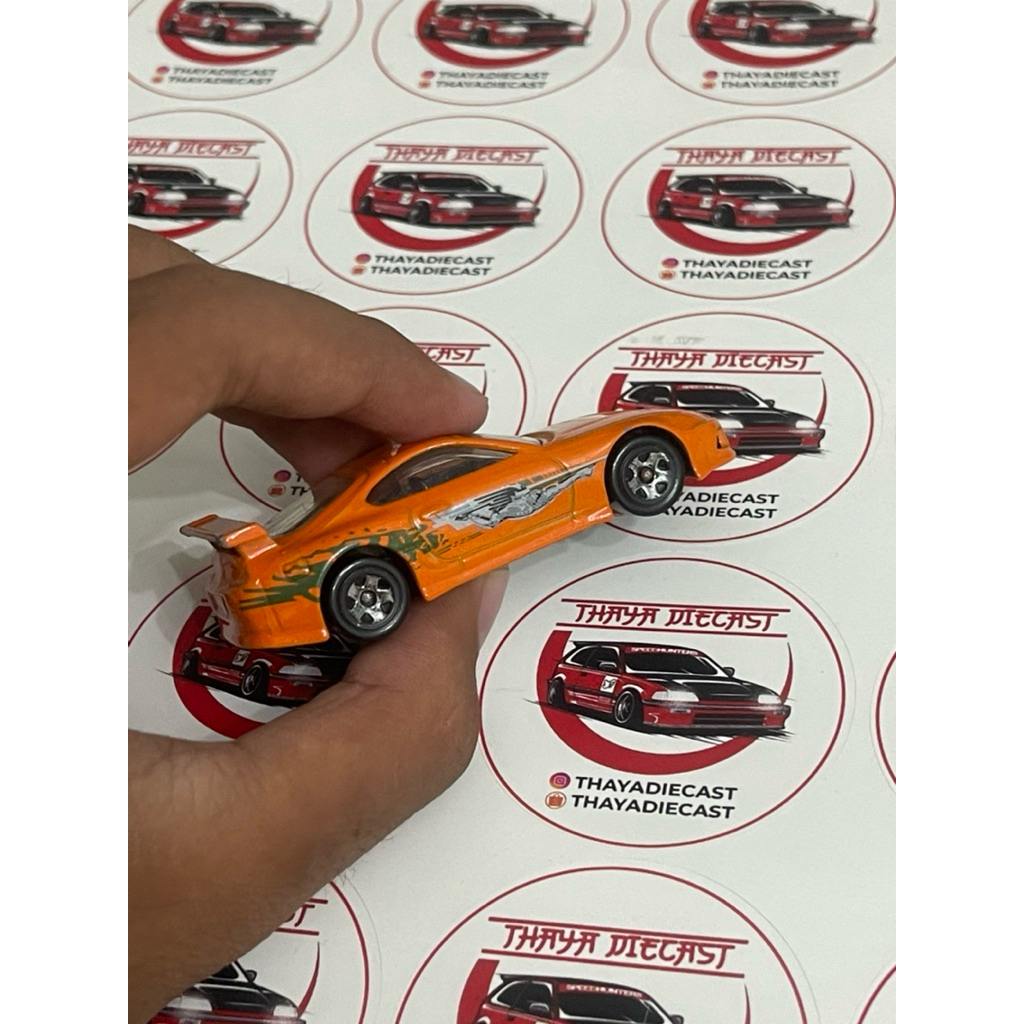 Hotwheels Toyota supra FNF oren loose card lama 2012