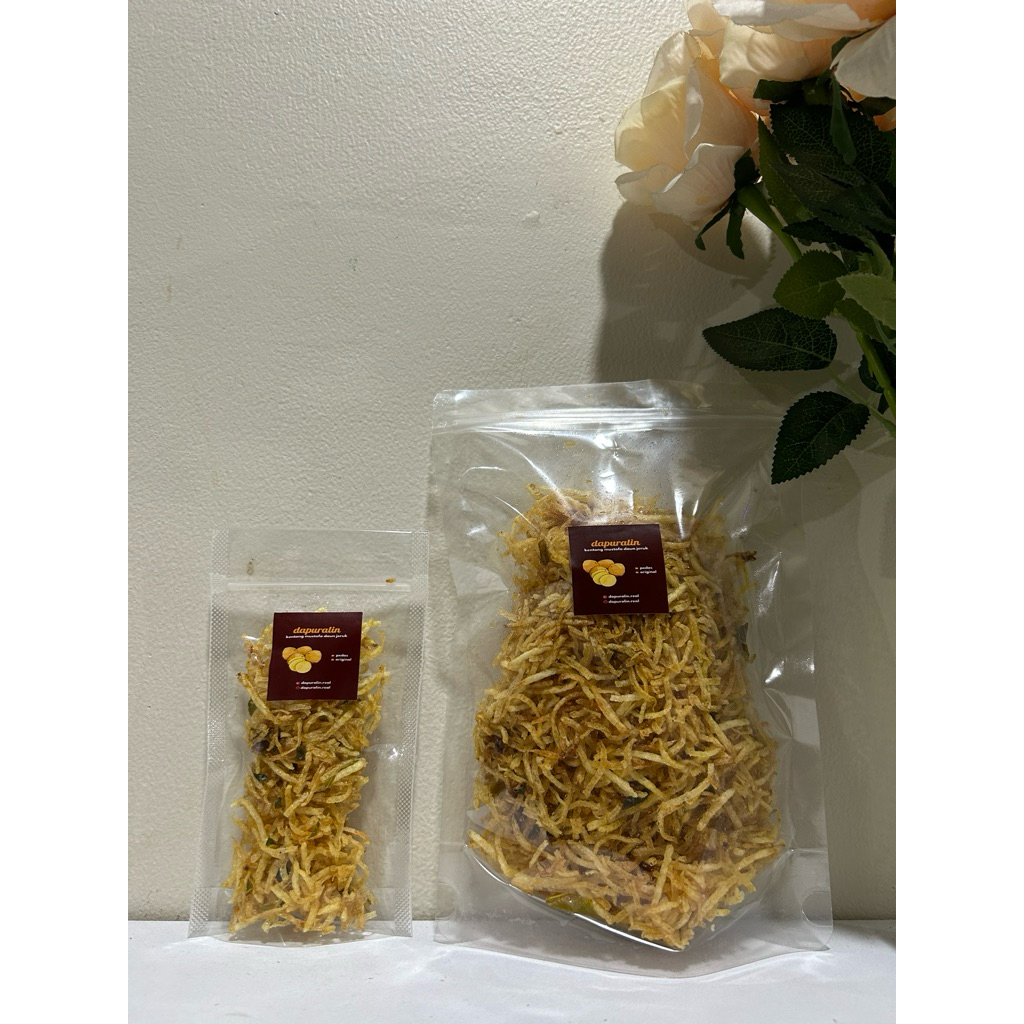 

Kentang mustofa daun jeruk pedas / tidak pedas ukuran kecil