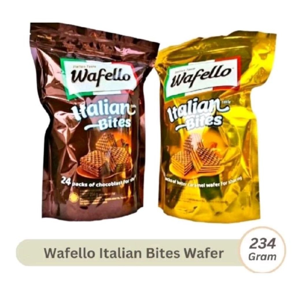 

Wafers Wafello Italian Bites Wafer 234gr Pouch Wafer Wafello