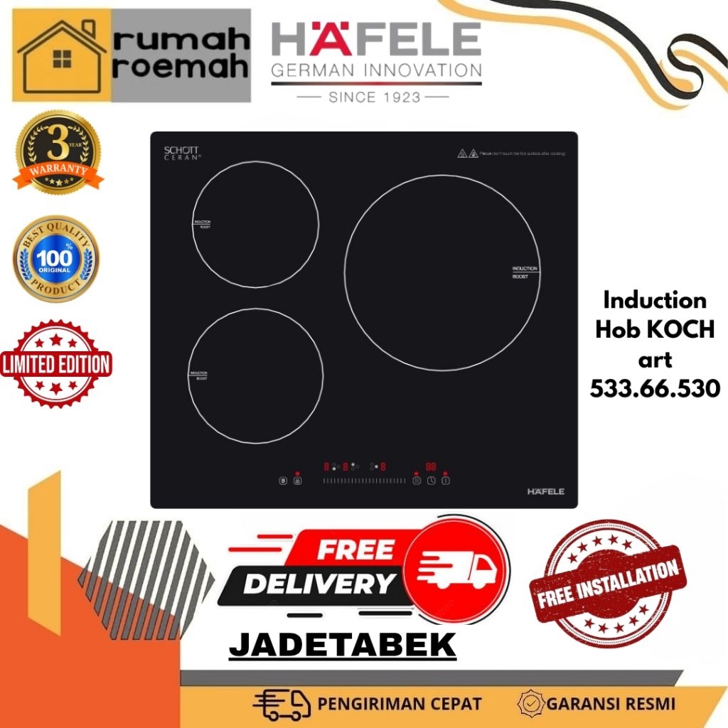 HAFELE KOCH Kompor Induksi 3 Zone - 533.66.530