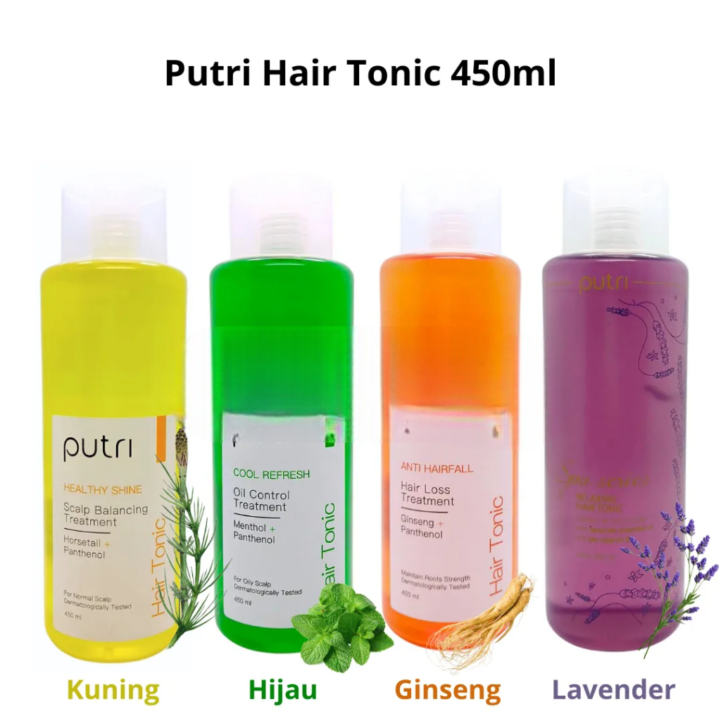 PUTRI Hair Tonic 450 ml - Tonik Rambut Ginseng Anti Rontok