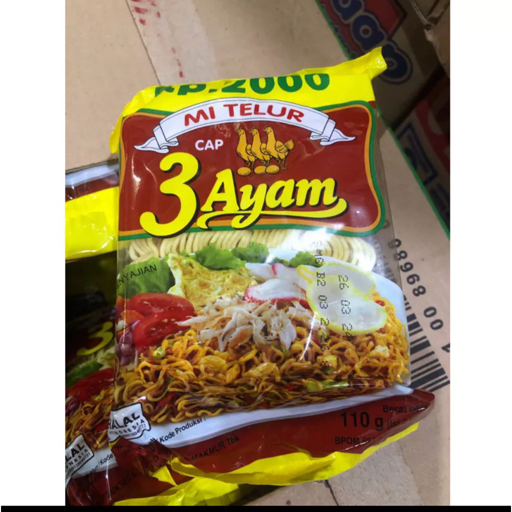 

MIE TELOR CAP 3 AYAM 110 gram