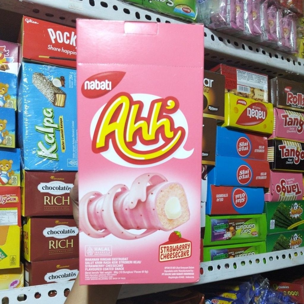 

[harga Grosir] Nabati ahh stroberi cheese cake 10 pcs x 9 gr