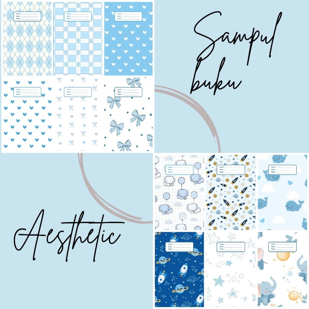 

[PAKET ISI 12LEMBAR] PAPIER - SAMPUL BUKU AESTHETIC MOTIF WARNA BLUE - Part 1 | SAMPUL BUKU SIDU KIKI | BIGBOSS CAMPUS